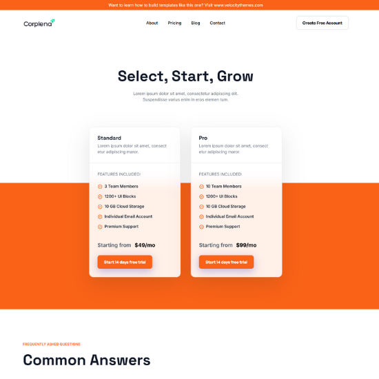 Pricing Page